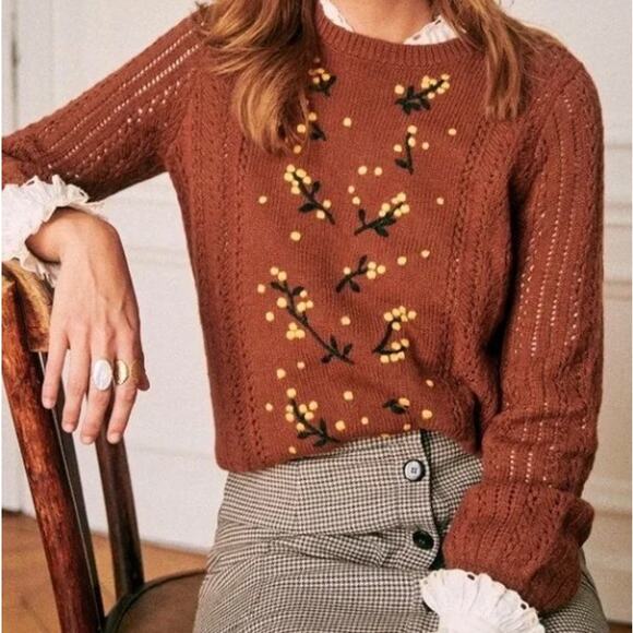 Sezane Sweaters - SEZANE Gladys Jumper Sweater Hazelnut Brown Wool Sz M {3T29}